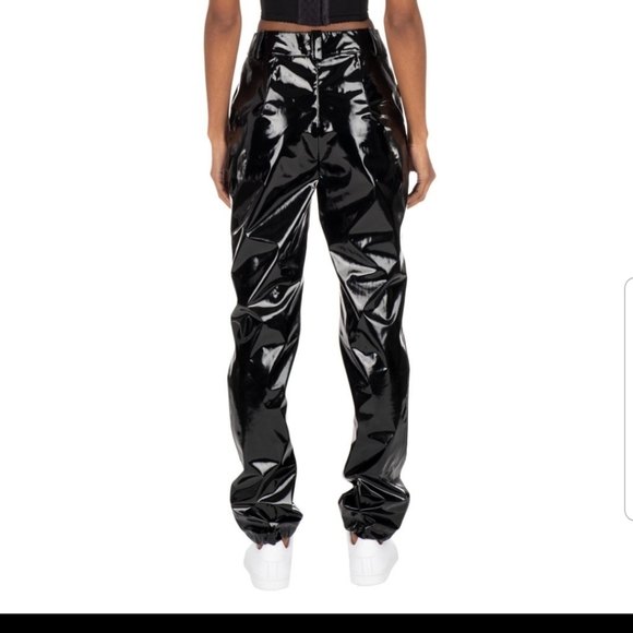 Patent leather pant Black Pant Size XS - Picture 2 of 11